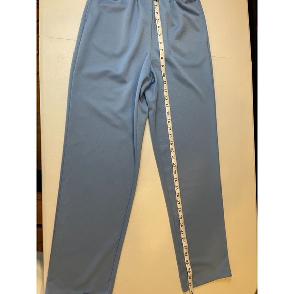 BLAIR Womens Straight Leg Pant High Rise Flat Front Elastic Waist Blue Size 10 - Picture 6 of 10